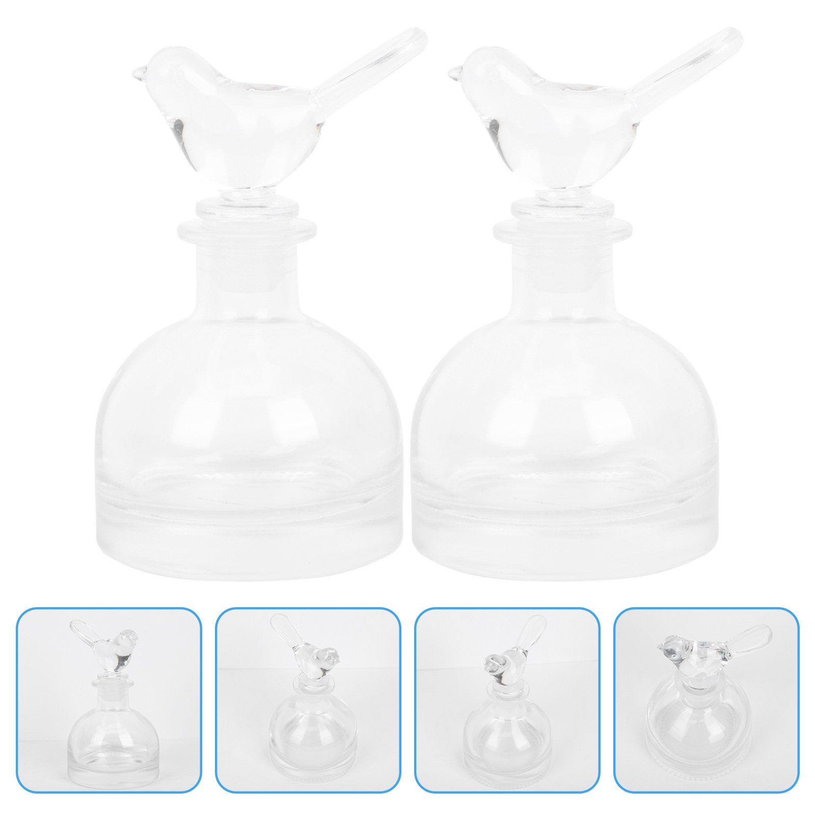 Fragrance In Home - قطعتان من زجاجات العطور الزجاجية الفاخرة