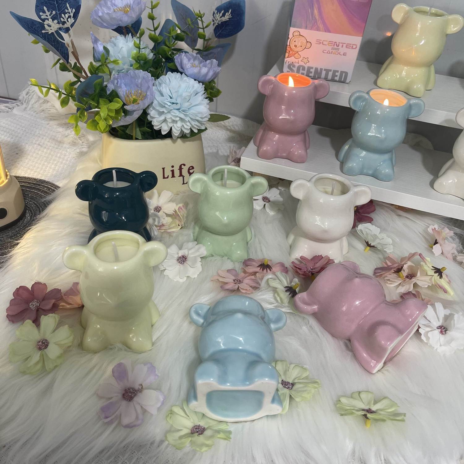 أفضل صديق هدية الدب شكل شمع ال - مراجعة Home Fragrance Best وسعره