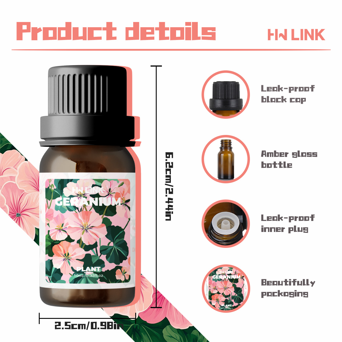 زيت الجيرانيوم العطري 10 مل، 1 - مراجعة Home Fragrance Accessories وسعره